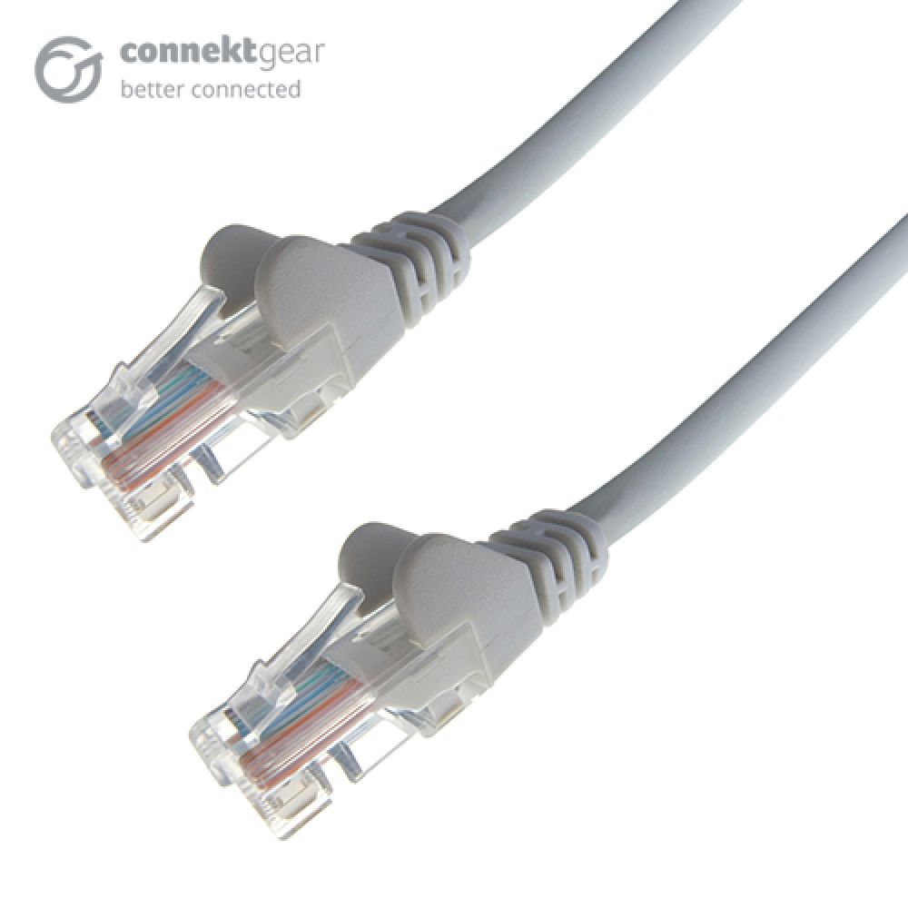 connektgear 1m RJ45 CAT5e UTP Stranded Network Cable Grey