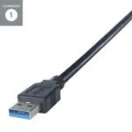 connektgear 2m USB 3.0 A Male to B Male Cable - SuperSpeed