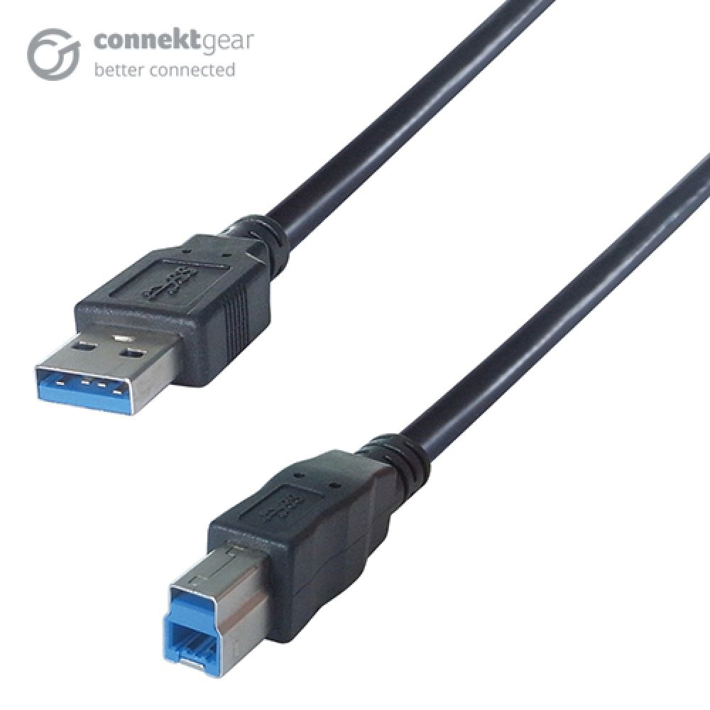 connektgear 2m USB 3.0 A Male to B Male Cable - SuperSpeed