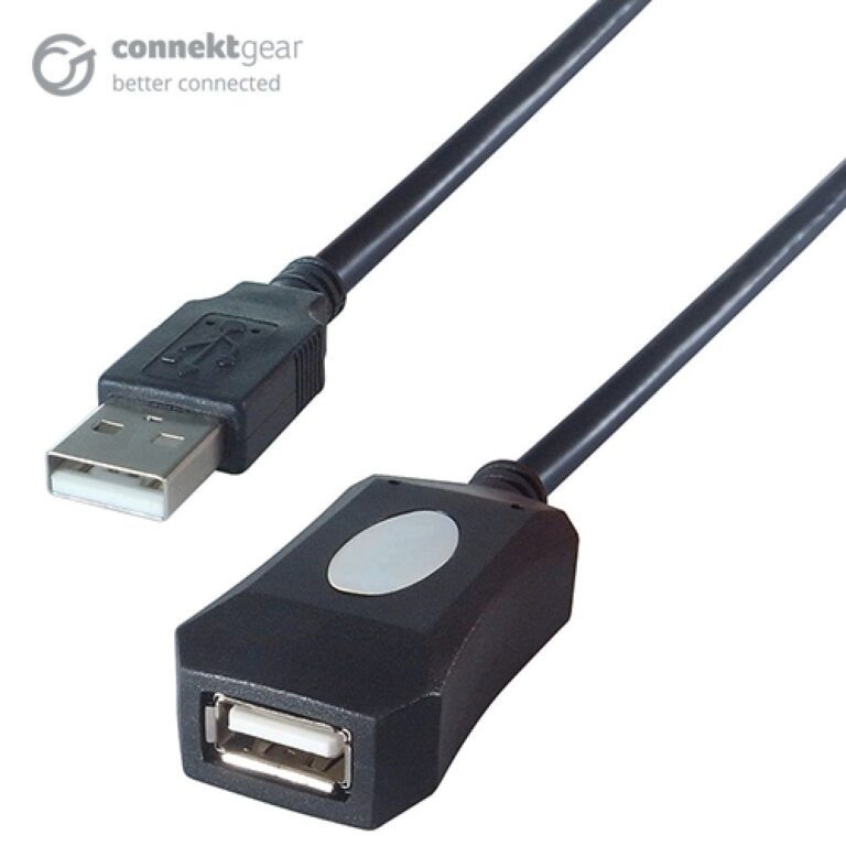 connektgear 5m USB 2.0 Active Extension Cable A Male to A Female