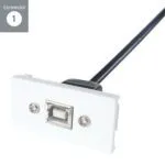 connektgear AV Snap-In USB 2 Type B Module 0.2m Socket-Socket White