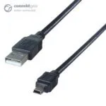 connektgear USB 2.0 A Male to B Mini 5 Pin Cable - 2m
