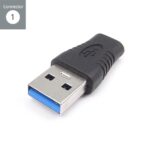 connektgear USB 3.0 A to Type-C Female Adapter with OTG