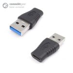 connektgear USB 3.0 A to Type-C Female Adapter with OTG
