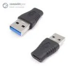 connektgear USB 3.0 A to Type-C Female Adapter with OTG