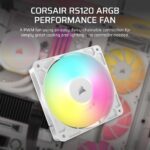 Corsair RS120 ARGB 120mm White Fan 1-Pack