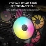Corsair RS140 ARGB 14cm Black 2-Pack Case Fan