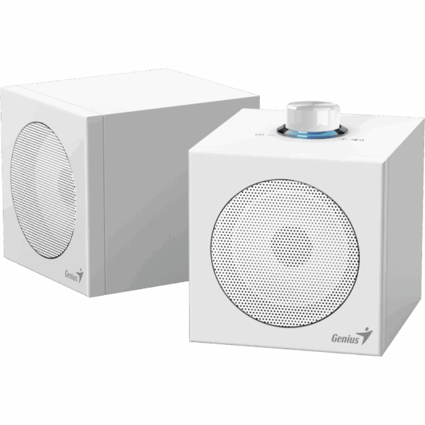 Genius SP-HF300U 4W USB Speakers - White (USB-A & USB-C)