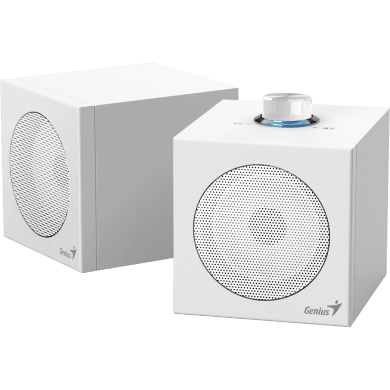 Genius SP-HF300U 4W USB Speakers - White (USB-A & USB-C)