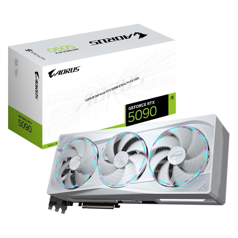 GIGABYTE AORUS GeForce RTX 5090 STEALTH ICE 32G - 32GB GDDR7