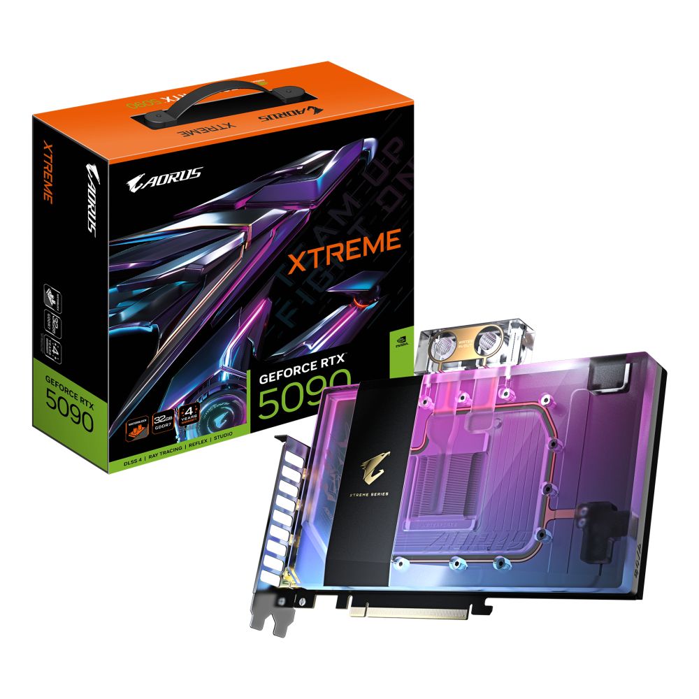 GIGABYTE AORUS GeForce RTX 5090 XTREME WATERFORCE WB 32G - 32GB GDDR7