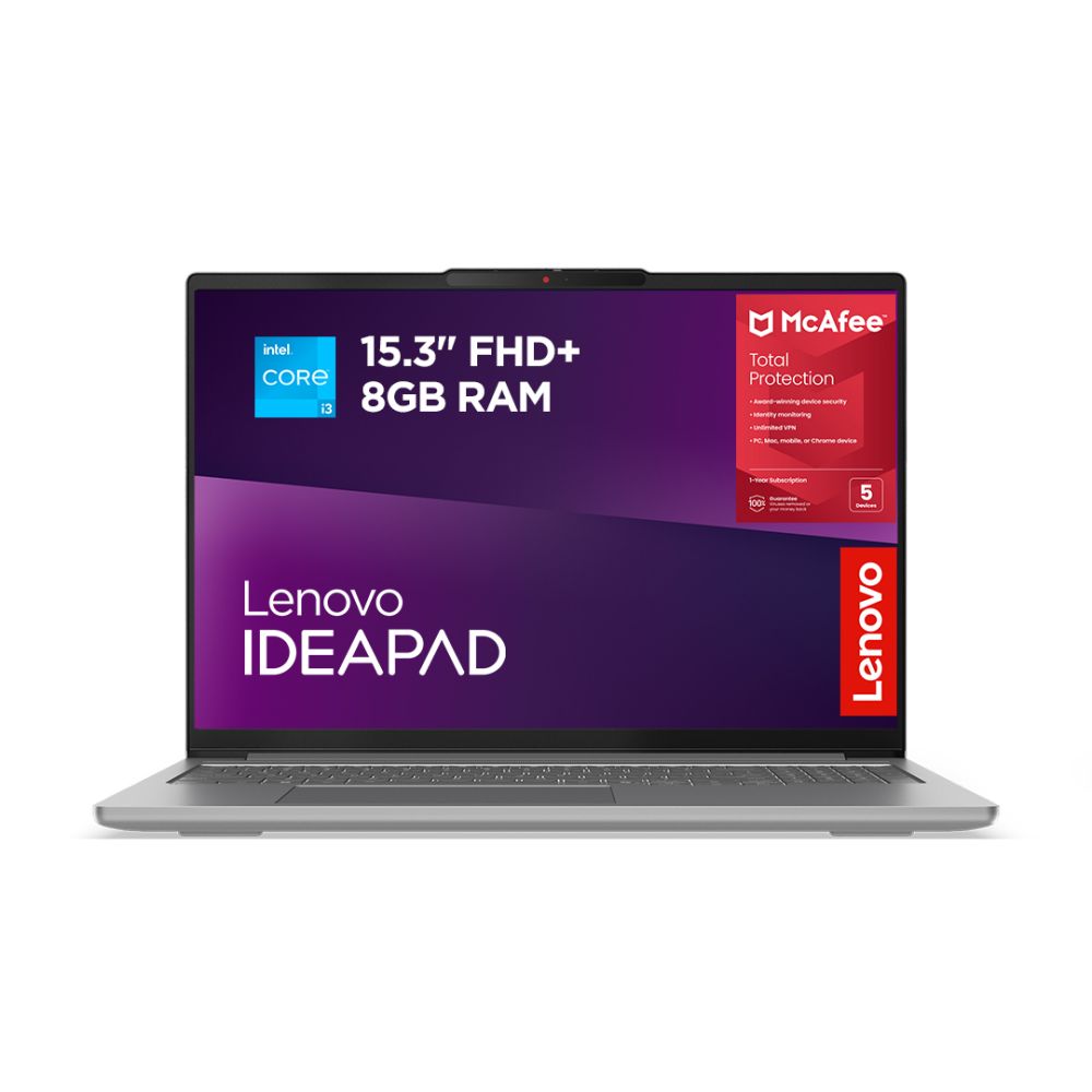 Lenovo IdeaPad Slim 3 15IRU10 15.3" WUXGA Intel Core 3 100U 8GB DDR5 256GB SSD Wi-Fi 7 Windows 11 Home Grey
