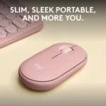 Logitech Pebble Mouse 2 M350s Bluetooth Mouse - Tonal Rose