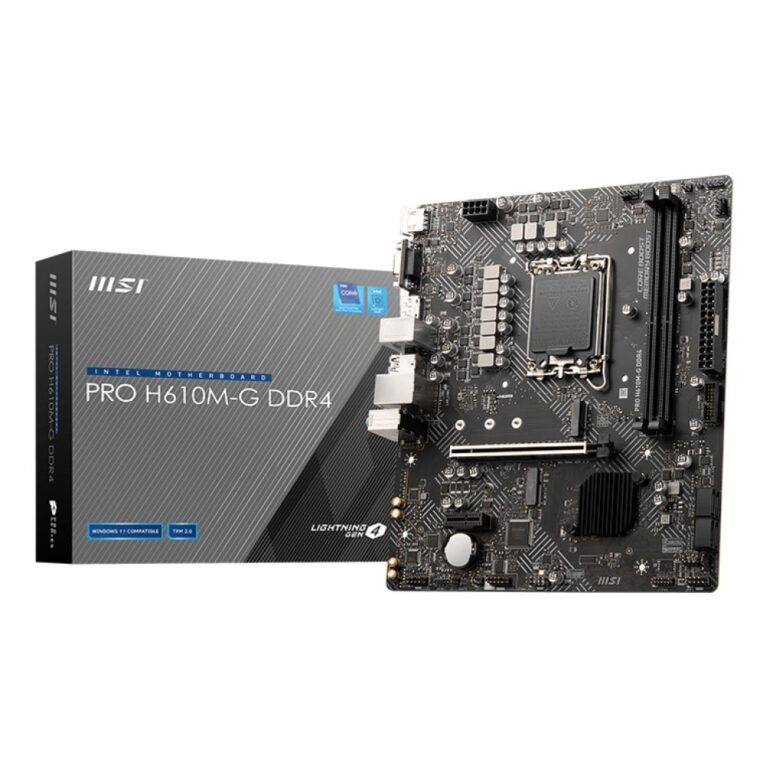 MSI PRO H610M-G DDR4 LGA1700 mATX Motherboard