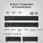 Plugable USB-C Dual 4K HDMI Docking Station with Power Delivery