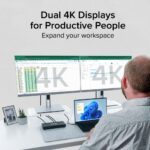 Plugable USB-C Dual 4K HDMI Docking Station with Power Delivery
