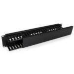 StarTech 2U Horizontal Cable Management Finger Duct with Cover - 19" Rack Wire Panel