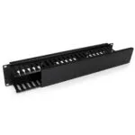 StarTech 2U Horizontal Cable Management Finger Duct with Cover - 19" Rack Wire Panel