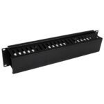 StarTech 2U Horizontal Cable Management Finger Duct with Cover - 19" Rack Wire Panel