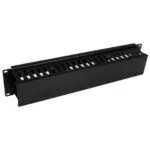 StarTech 2U Horizontal Cable Management Finger Duct with Cover - 19" Rack Wire Panel