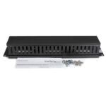 StarTech 2U Horizontal Cable Management Finger Duct with Cover - 19" Rack Wire Panel