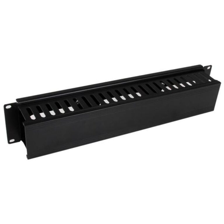 StarTech 2U Horizontal Cable Management Finger Duct with Cover - 19" Rack Wire Panel