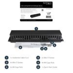StarTech 2U Horizontal Cable Management Finger Duct with Cover - 19" Rack Wire Panel