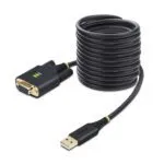 StarTech.com 10ft USB to Null Modem Serial Adapter Cable, FTDI, RS232, USB-A
