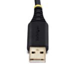 StarTech.com 10ft USB to Null Modem Serial Adapter Cable, FTDI, RS232, USB-A