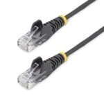 StarTech.com 10m Black Slim CAT6 Ethernet Cable, 100W PoE, UTP, LSZH, 28AWG