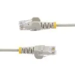 StarTech.com 10m Grey Slim CAT6 Ethernet Cable, 100W PoE, UTP, LSZH, 28AWG