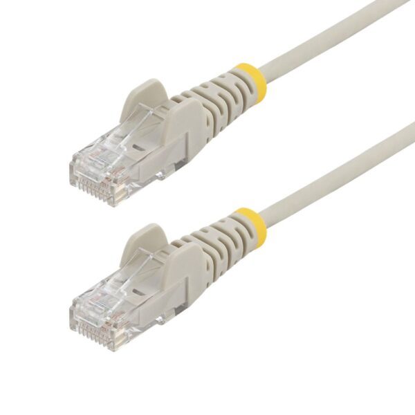 StarTech.com 10m Grey Slim CAT6 Ethernet Cable, 100W PoE, UTP, LSZH, 28AWG