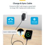 StarTech.com 13ft USB-C Charging & Sync Cable, 60W PD, USB 2.0, Black