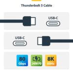 StarTech.com 1.5ft Thunderbolt 5 Cable, 80Gbps/120Gbps, 240W PD, 8K 60Hz, Compatible w/Thunderbolt 4/USB4/USB-C