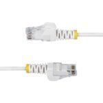 StarTech.com 1.5m White Slim CAT6 Ethernet Cable, 100W PoE, UTP, 28AWG