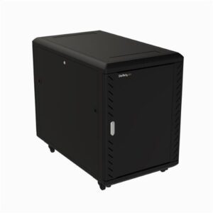 StarTech.com 15U 4-Post Server Rack Cabinet, 19" Lockable with Casters