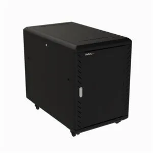StarTech.com 15U 4-Post Server Rack Cabinet, 19" Lockable with Casters