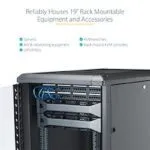 StarTech.com 15U 4-Post Server Rack Cabinet, 19" Lockable with Casters