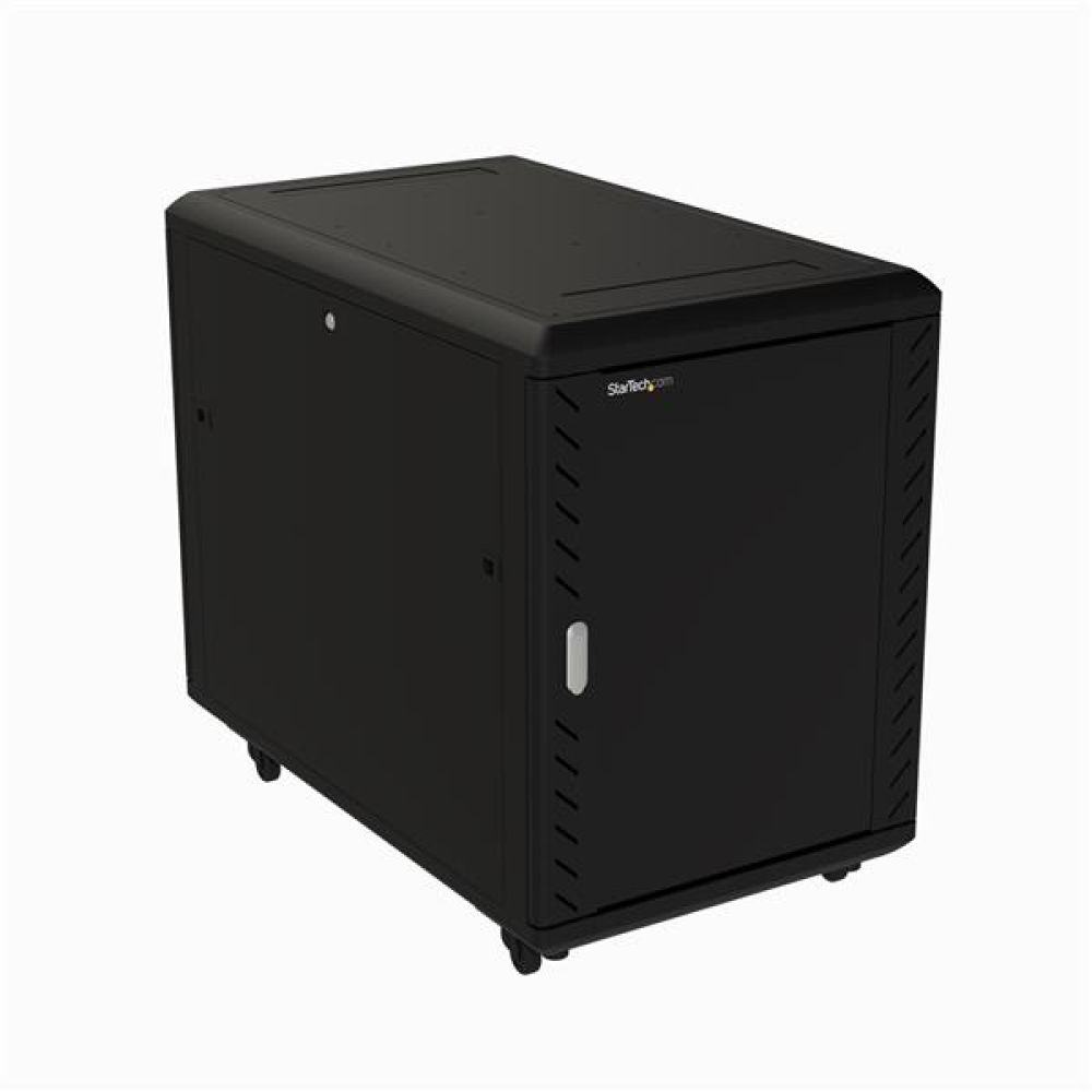 StarTech.com 15U 4-Post Server Rack Cabinet, 19" Lockable with Casters