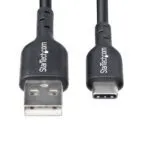 StarTech.com 1ft USB-A to USB-C Cable, 3A, USB 2.0, Black