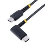 StarTech.com 1ft USB-C Right Angle Cable - 60W PD - Black