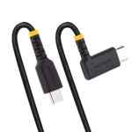StarTech.com 1ft USB-C Right Angle Cable - 60W PD - Black