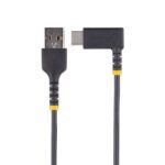 StarTech.com 1ft USB-C to USB-A Cable Right Angle, 3A, Black
