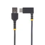 StarTech.com 1ft USB-C to USB-A Cable Right Angle, 3A, Black