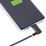 StarTech.com 1ft USB-C to USB-A Cable Right Angle, 3A, Black