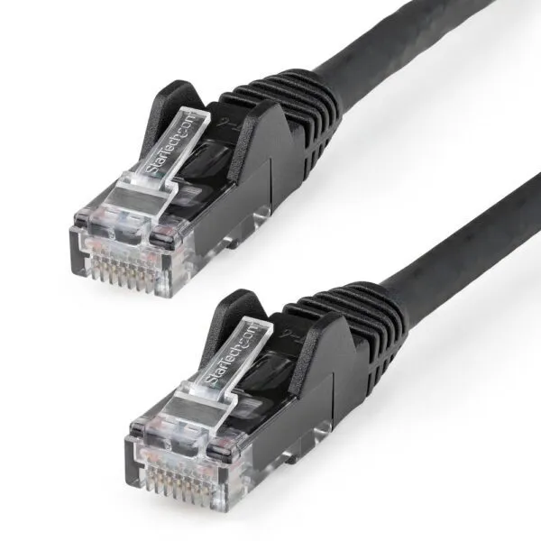 StarTech.com 1m CAT6 LSZH Ethernet Cable, 10GbE 100W PoE RJ45, Black