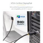 StarTech.com 1m DisplayPort 2.1 Cable, DP80 UHBR20 80Gbps, 16K/8K 60Hz, 4K 240Hz