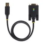 StarTech.com 1m USB-A to RS232 Null Modem Serial Adapter, FTDI, ESD Protection