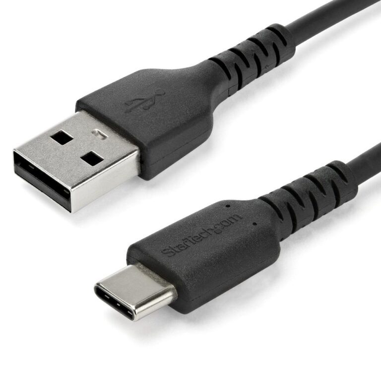 StarTech.com 1m USB-A to USB-C Cable - USB 2.0 Charging & Sync, 3A, Black