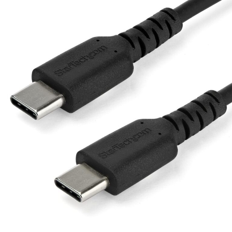 StarTech.com 1m USB-C Charging Cable - USB 2.0 Type-C to Type-C, 60W, Black